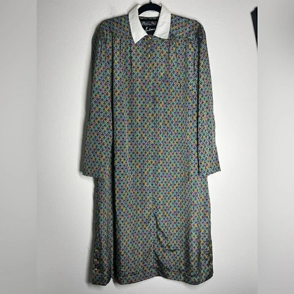 Lima Vintage women’s Straight Dress Geometric Pattern Lined Dress Size 44EU/12US